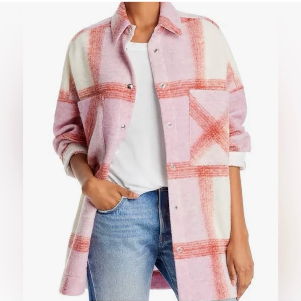 NWT IRO Lemina Checked Overshirt Jacket size 34